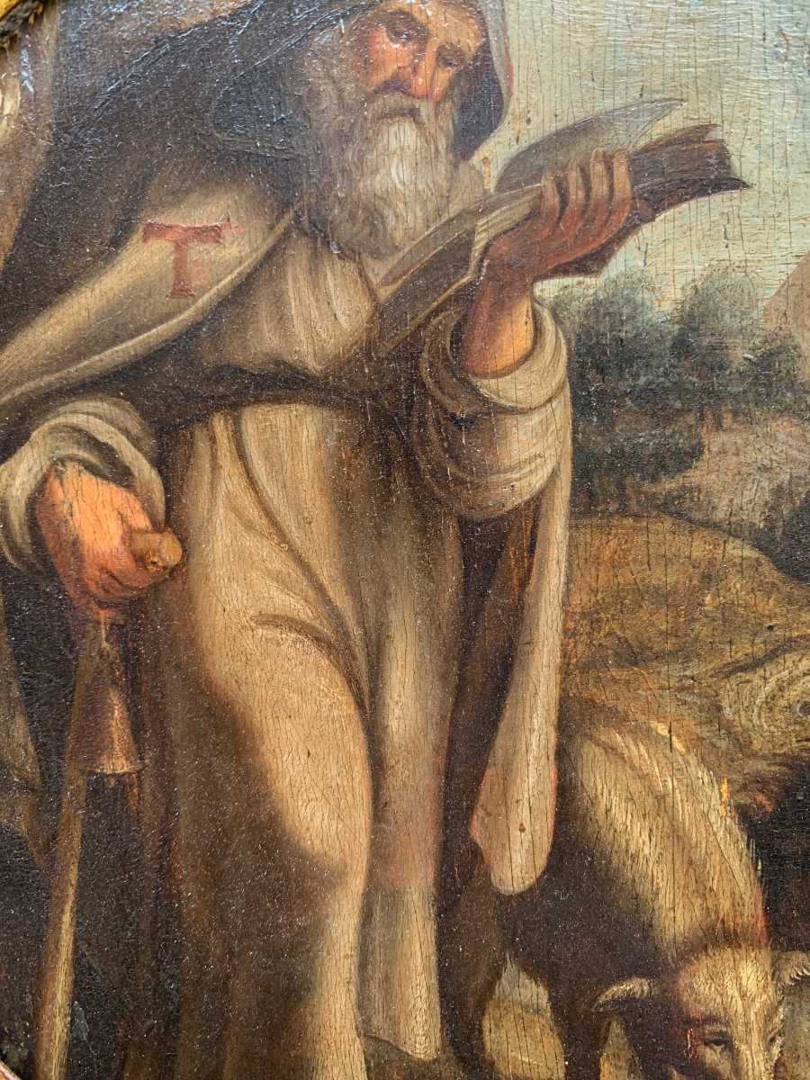 Sant’Antonio Abate in un paesaggio naturale. Scuola fiamminga, fine XVI inizio XVII secolo -photo-2