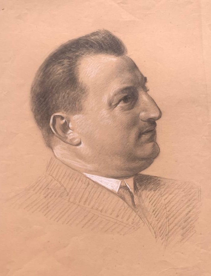 Studio per testa d’uomo. Enrico Reffo, atelier