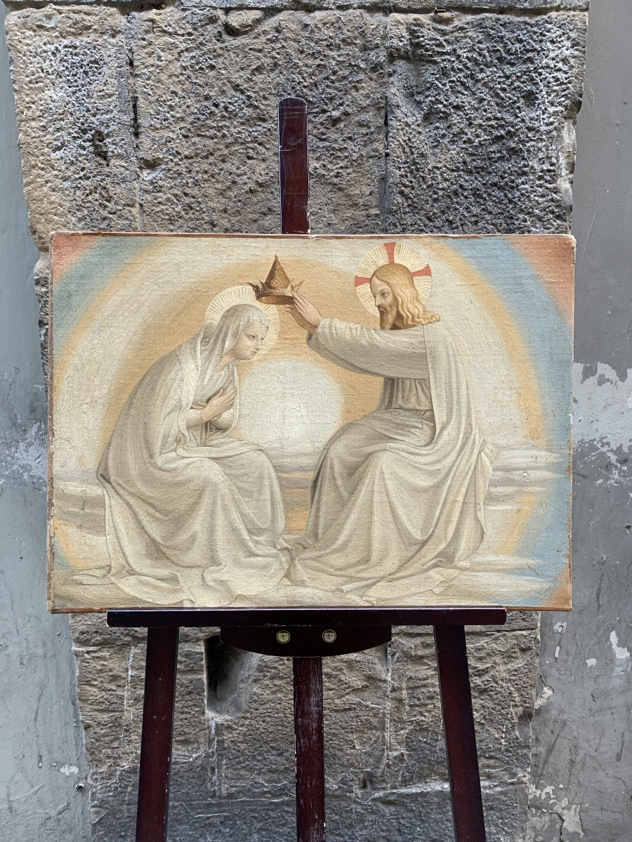 Incoronazione della Vergine, copia ottocentesca da Fra Angelico. -photo-6