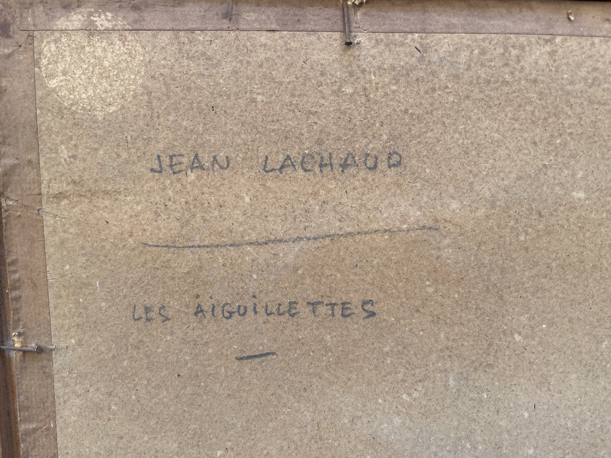 Natura morta francese anni ’30 con pesci e cipolle di Jean Lachaud, pittore e  ceramista .-photo-5