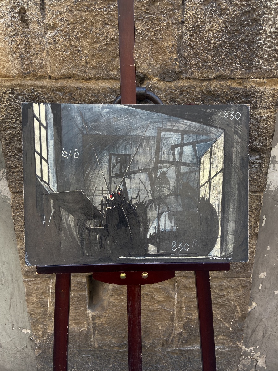 Gianpaolo Pavesi, Insetti architetti in studio.  Bozzetti al recto-photo-4