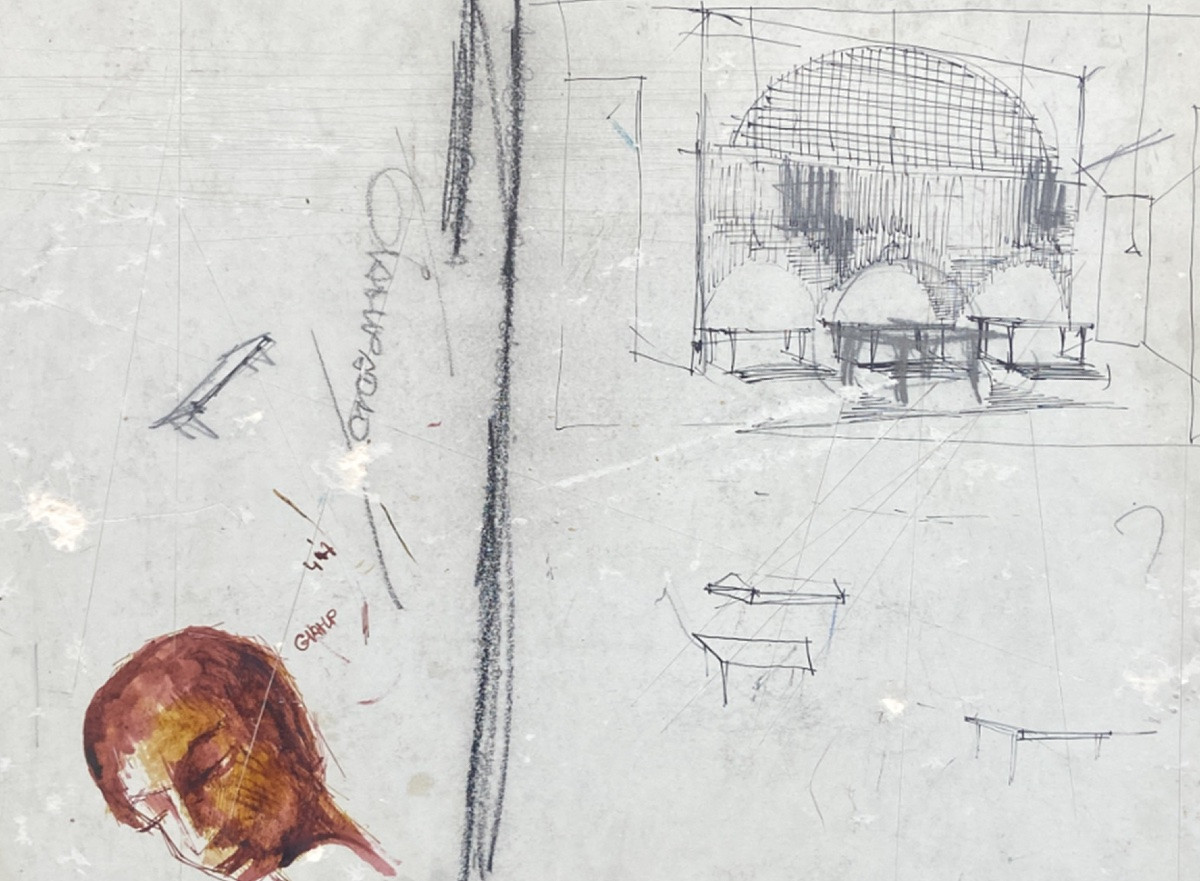 Gianpaolo Pavesi, Insetti architetti in studio.  Bozzetti al recto-photo-5