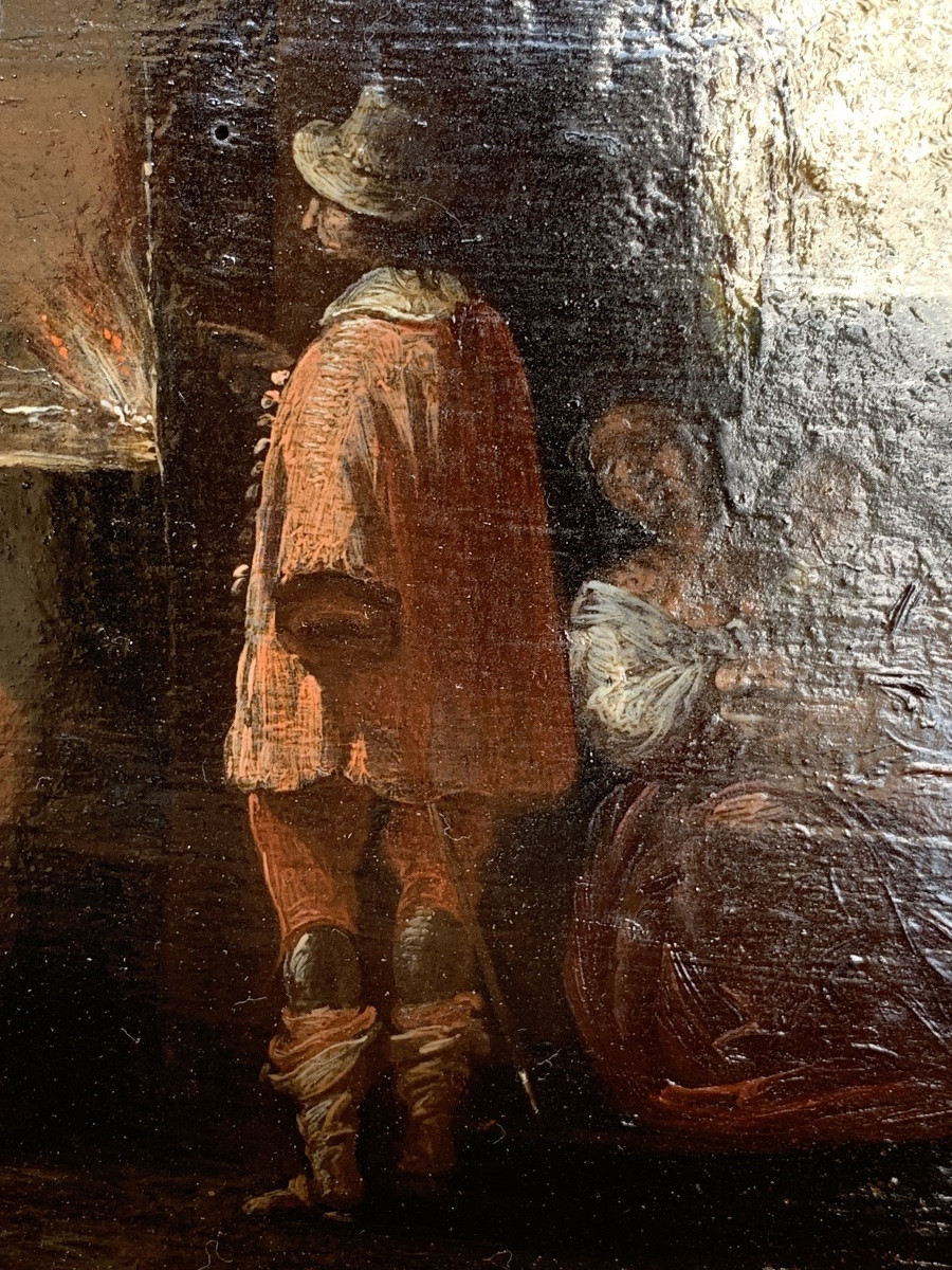 Gentiluomo con spada nella fucina di un fabbro. Italia, prima metà del XVII secolo -photo-3