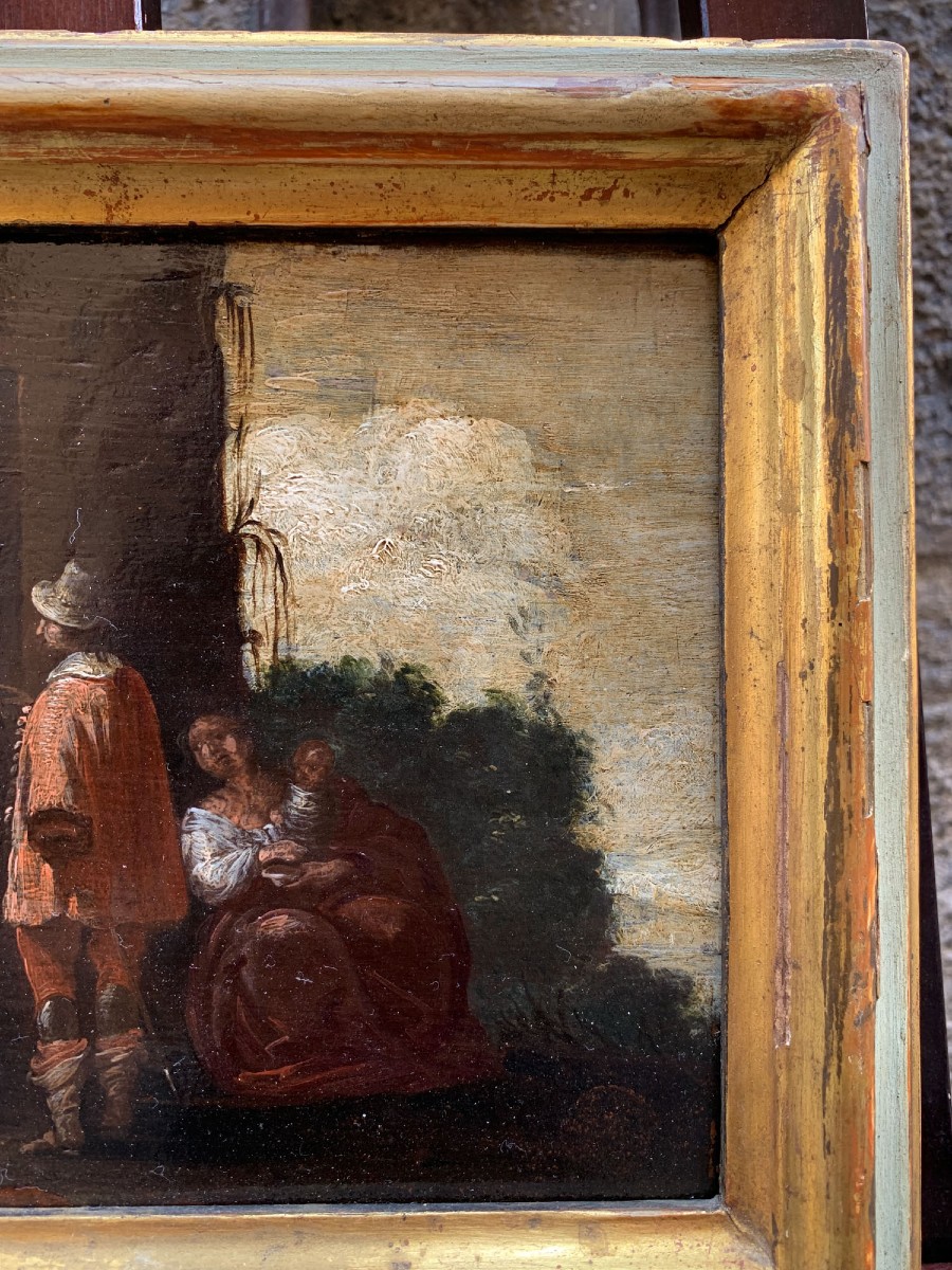 Gentiluomo con spada nella fucina di un fabbro. Italia, prima metà del XVII secolo -photo-3