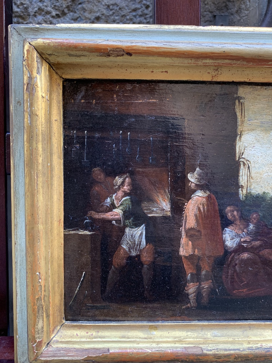 Gentiluomo con spada nella fucina di un fabbro. Italia, prima metà del XVII secolo -photo-1