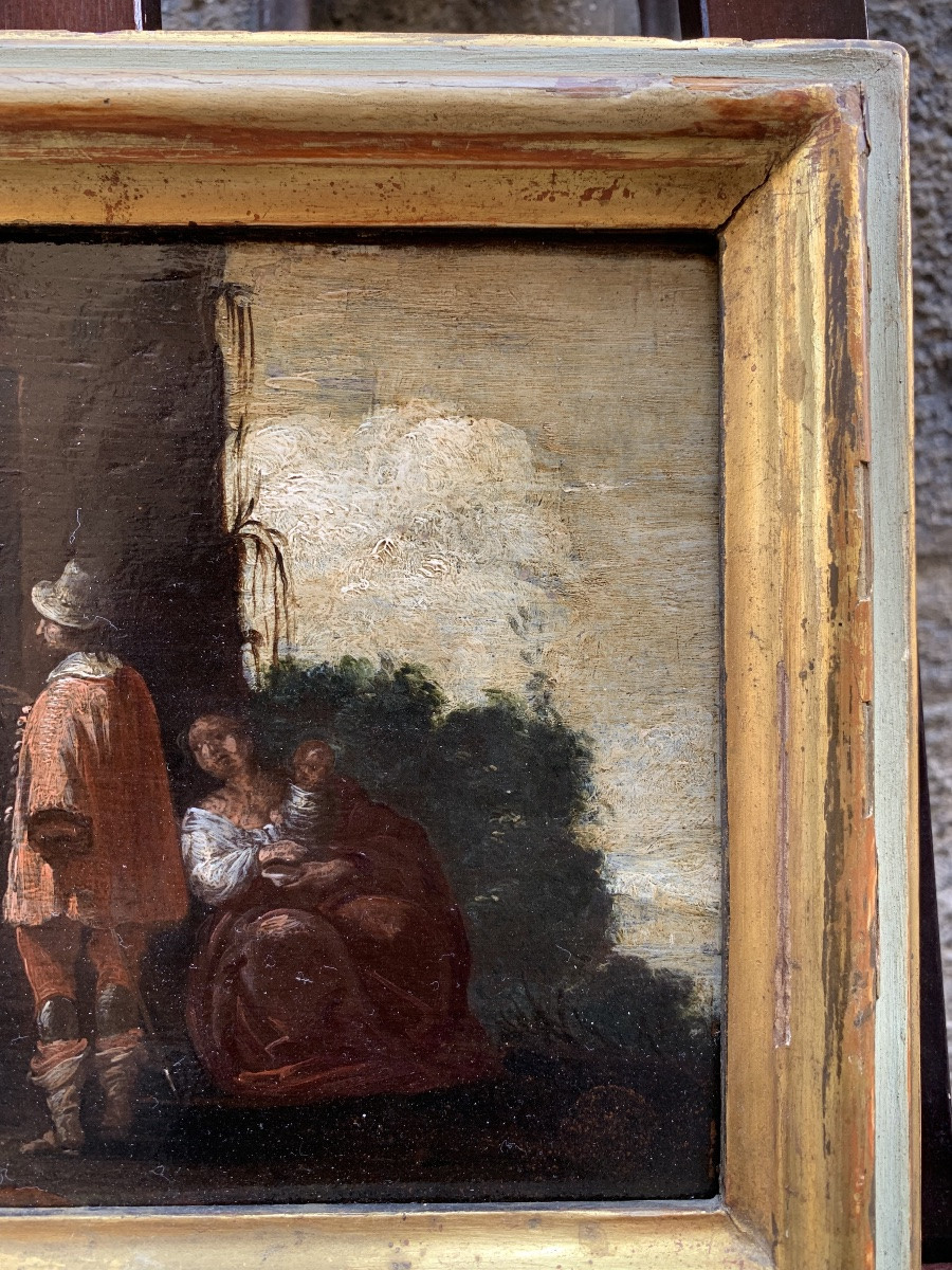 Gentiluomo con spada nella fucina di un fabbro. Italia, prima metà del XVII secolo -photo-2