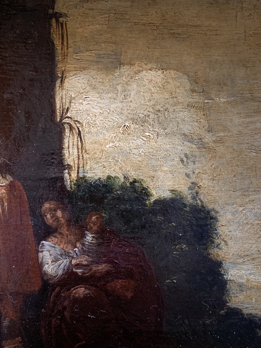 Gentiluomo con spada nella fucina di un fabbro. Italia, prima metà del XVII secolo -photo-4