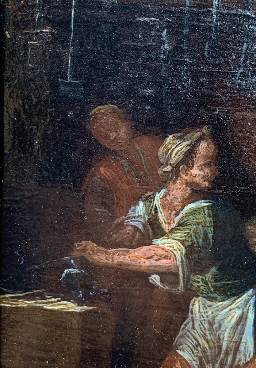 Gentiluomo con spada nella fucina di un fabbro. Italia, prima metà del XVII secolo -photo-1