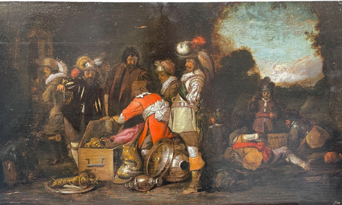 Briganti al bottino – Scena olandese, cerchia di Duyster, fine XVII – inizio XVIII secolo