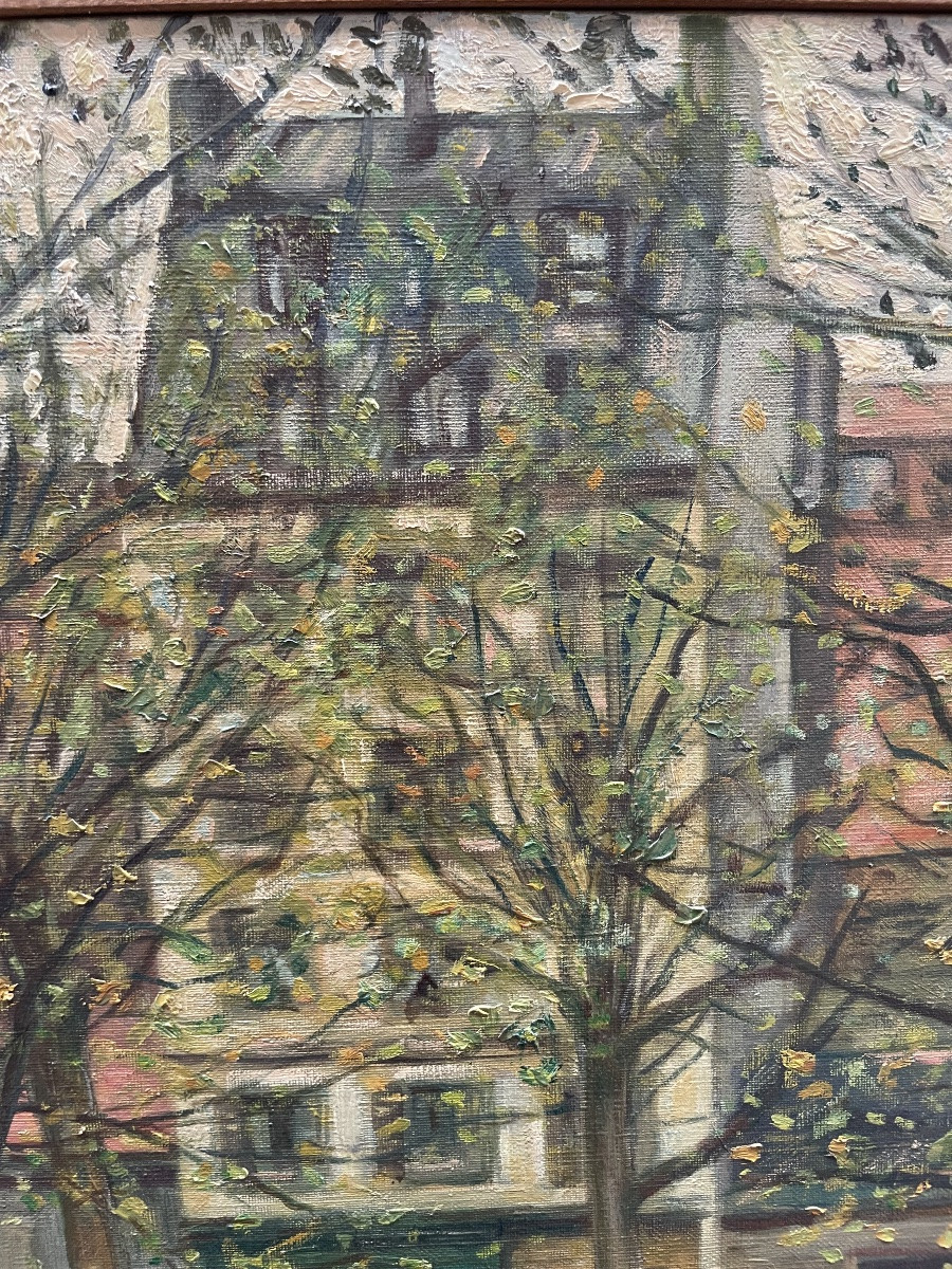 Veduta urbana con le case di Parigi, monogrammata e datata ’57-photo-1