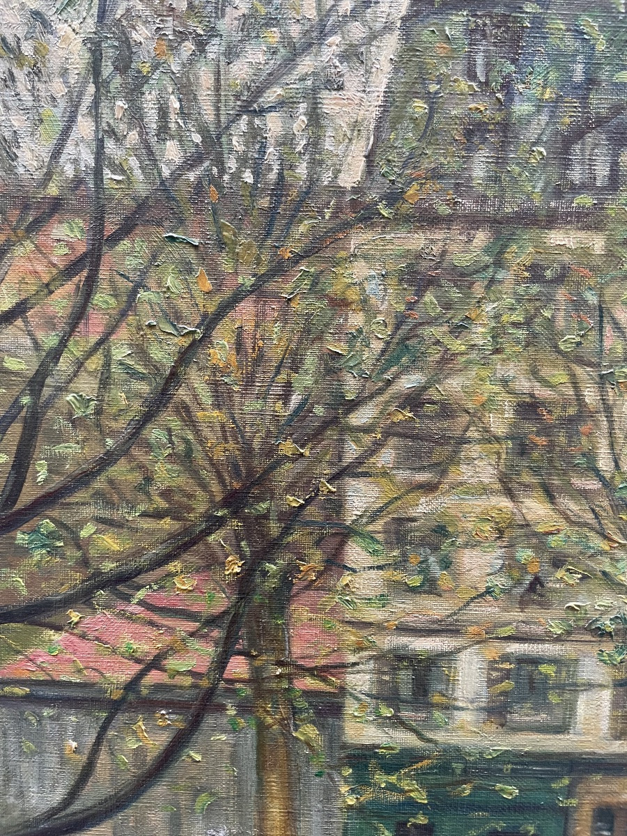 Veduta urbana con le case di Parigi, monogrammata e datata ’57-photo-2