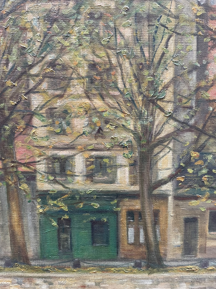 Veduta urbana con le case di Parigi, monogrammata e datata ’57-photo-5