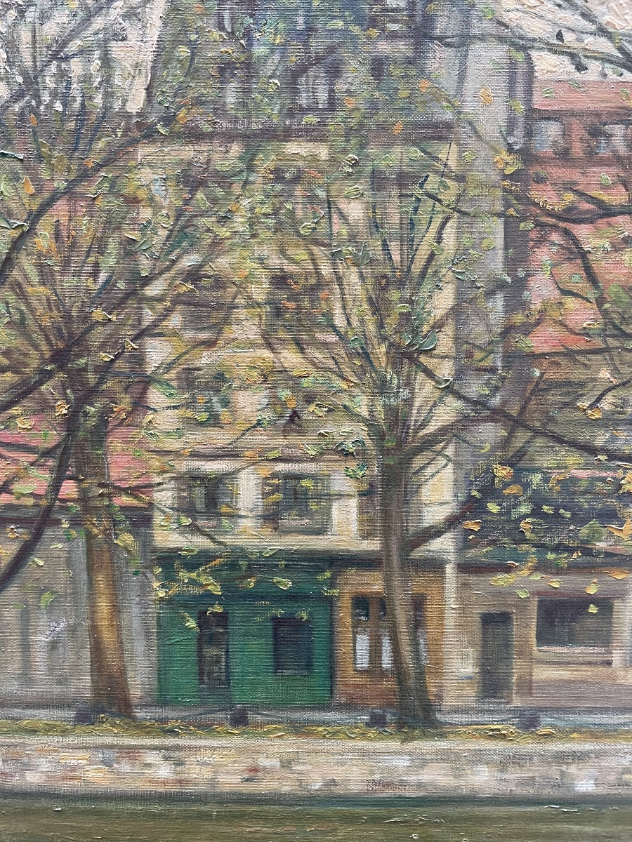 Veduta urbana con le case di Parigi, monogrammata e datata ’57-photo-6