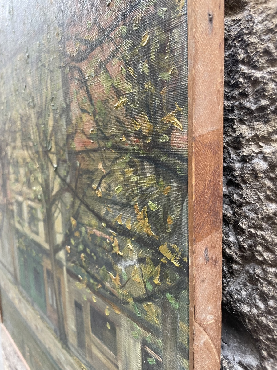 Veduta urbana con le case di Parigi, monogrammata e datata ’57-photo-7