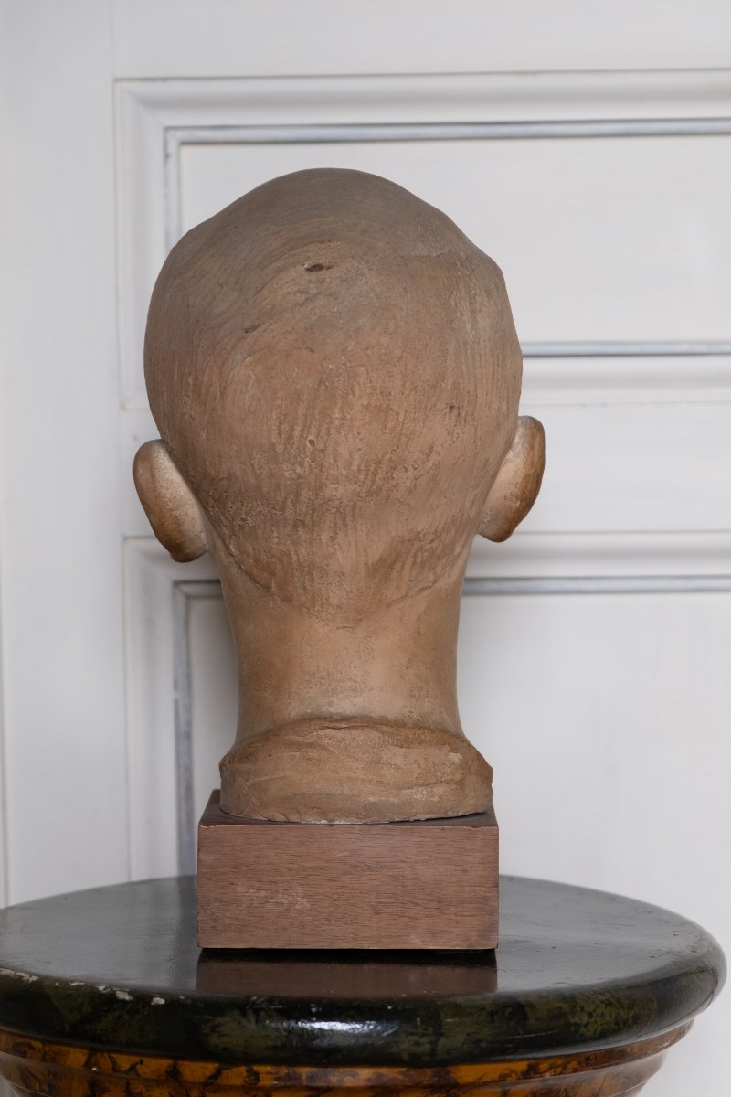 Giorgio Rossi, Testa di giovane ragazzo in terracotta, altezza 31 cm . Anni 1920-photo-5