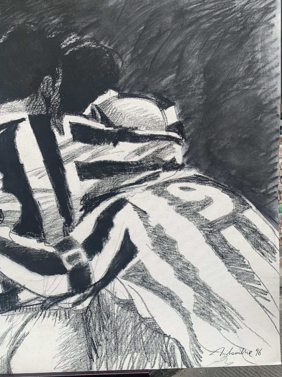 Juventus – Disegno di calcio: l’abbraccio dopo il gol. UEFA Champions League 1995–96-photo-2