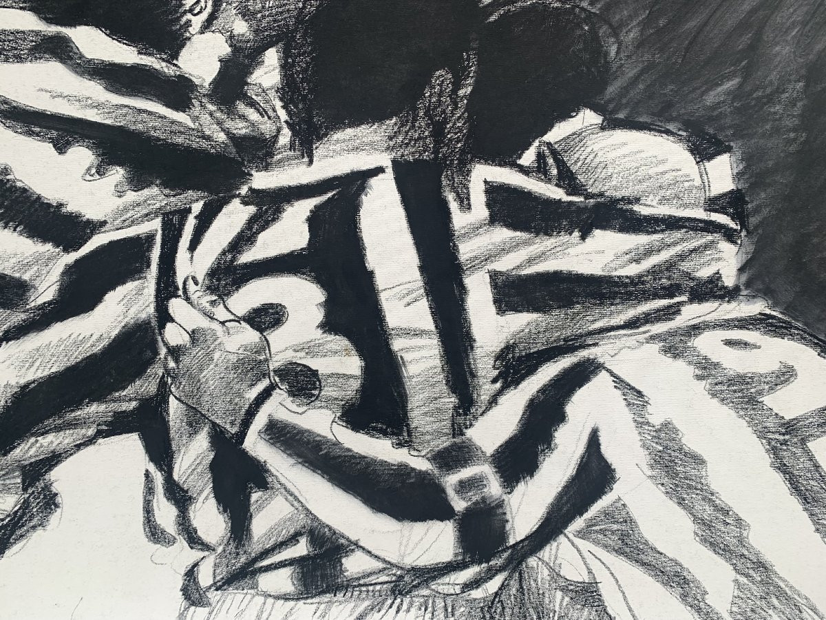 Juventus – Disegno di calcio: l’abbraccio dopo il gol. UEFA Champions League 1995–96-photo-2
