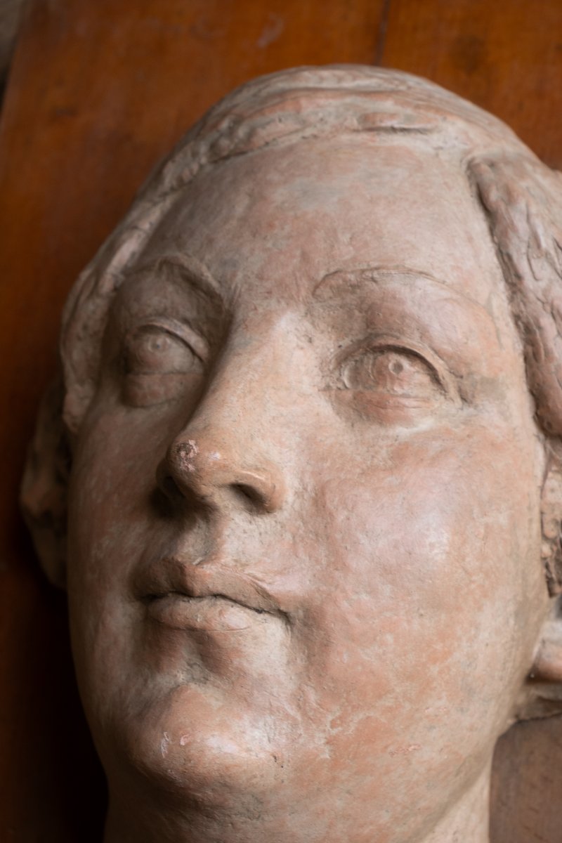 Giorgio Rossi (1894-1981) Volto di donna, terracotta, circa 1920-1930. Novecento toscano.-photo-4