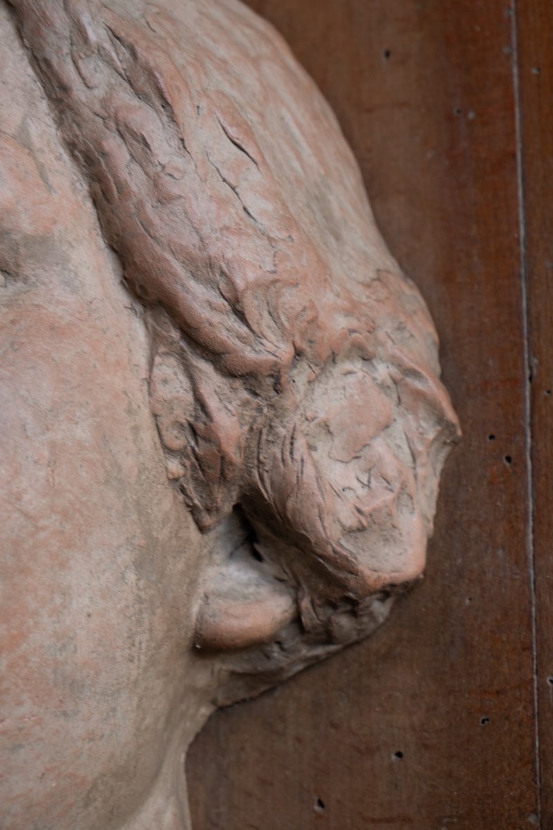 Giorgio Rossi (1894-1981) Volto di donna, terracotta, circa 1920-1930. Novecento toscano.-photo-4