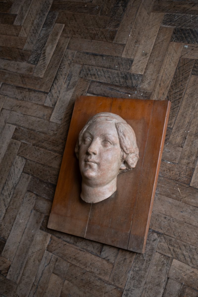 Giorgio Rossi (1894-1981) Volto di donna, terracotta, circa 1920-1930. Novecento toscano.-photo-5