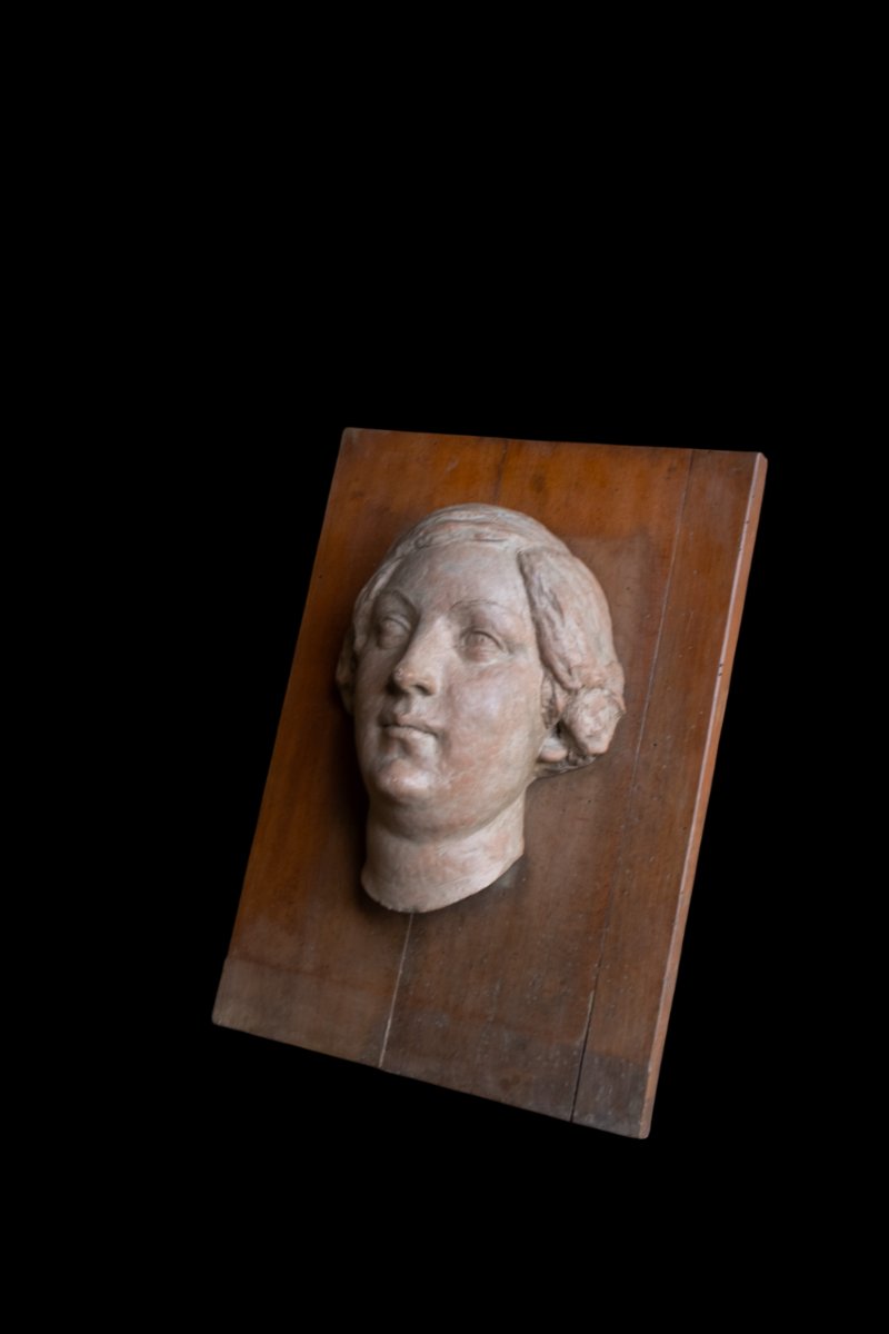 Giorgio Rossi (1894-1981) Volto di donna, terracotta, circa 1920-1930. Novecento toscano.-photo-6