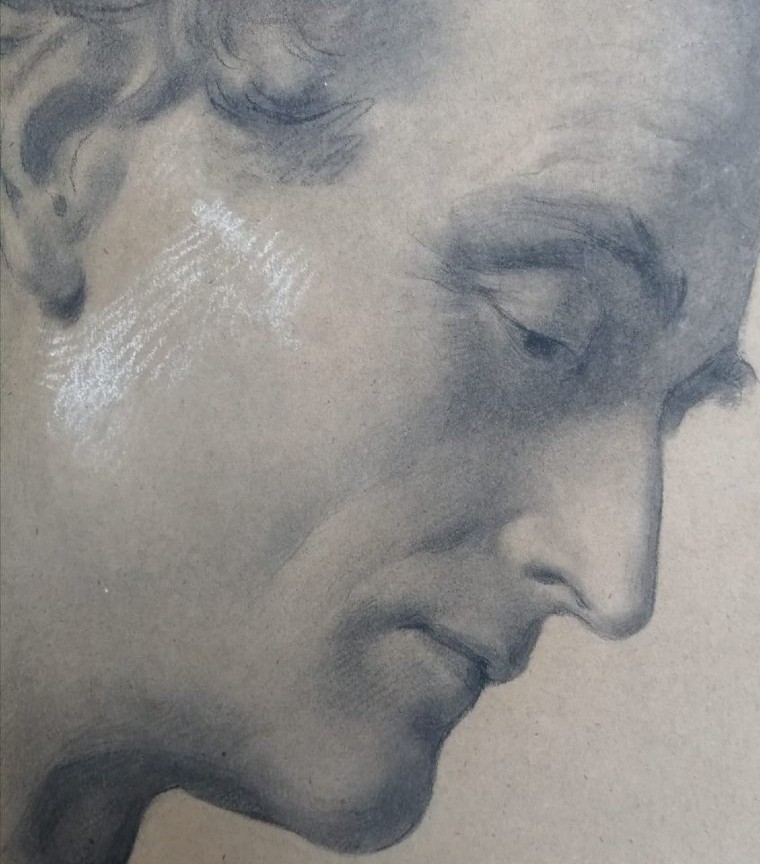 Bozzetto di studio per la testa di un santo – Enrico Reffo (Torino, 1831 – 1917) -photo-1