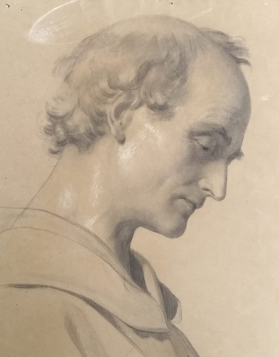 Bozzetto di studio per la testa di un santo – Enrico Reffo (Torino, 1831 – 1917) 