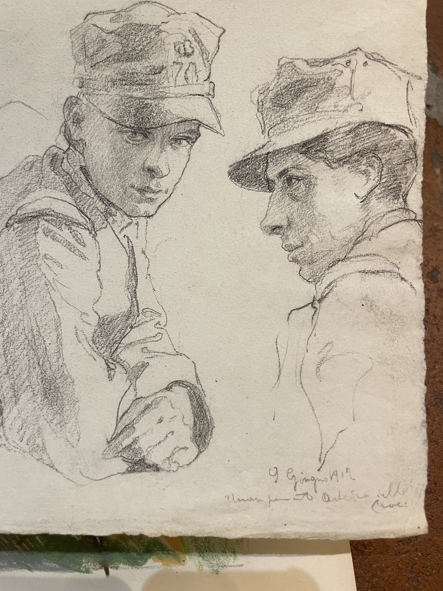 Accampamento del 70° Reggimento nei pressi di Firenze, 9 giugno 1912 – disegno di Aug.  Gardell-photo-1