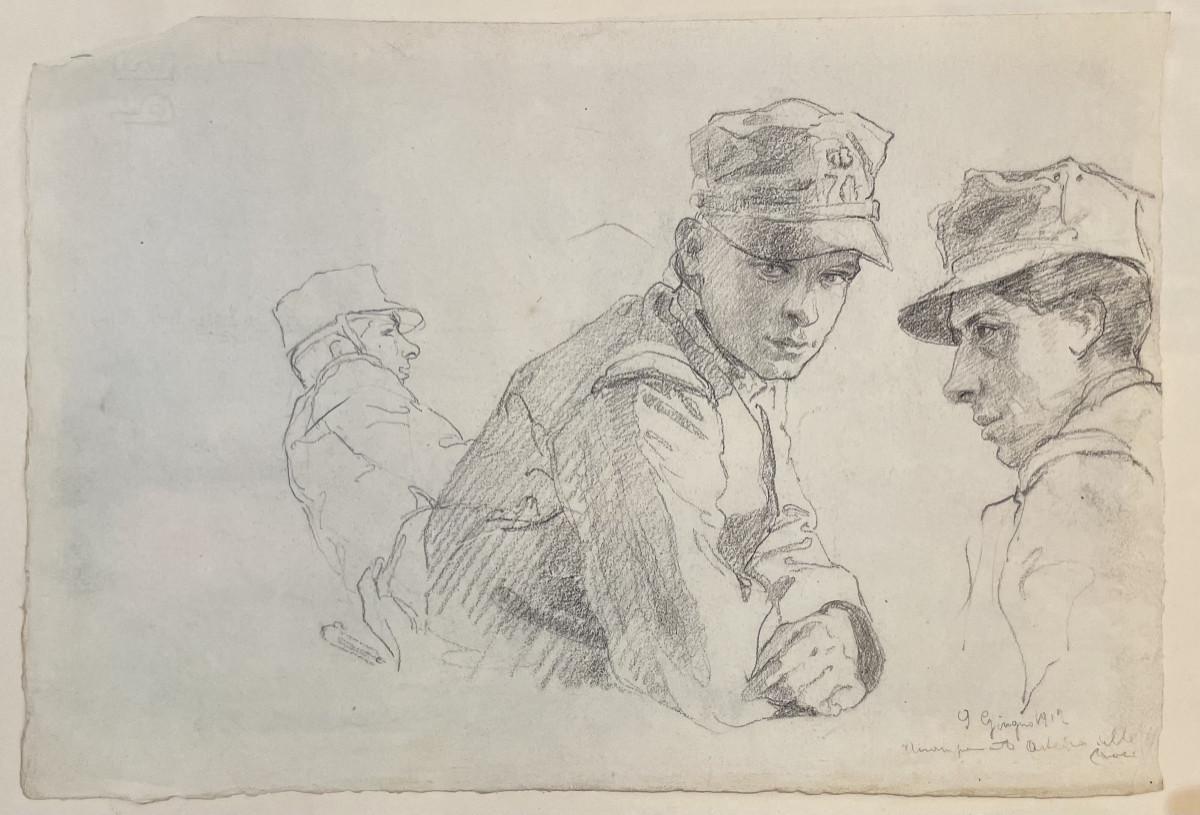Accampamento del 70° Reggimento nei pressi di Firenze, 9 giugno 1912 – disegno di Aug.  Gardell-photo-4