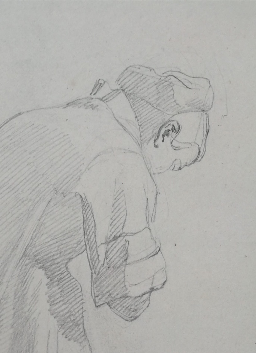 Studi di figure femminili e di angeli, preparativi per affresco – Atelier di Enrico Reffo -photo-1
