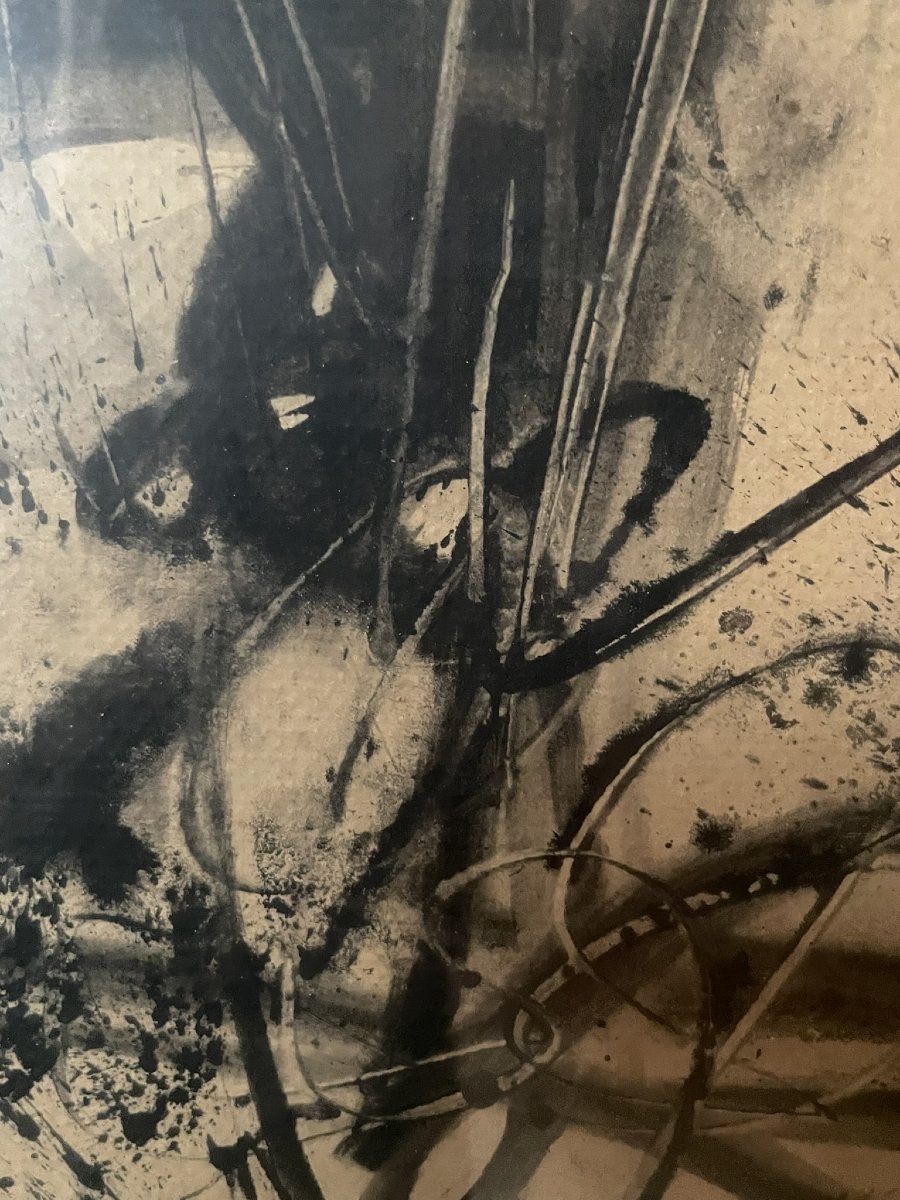 Albino Galvano (Torino, 1907 – 1990) Composizione astratta, datata 1960-photo-4