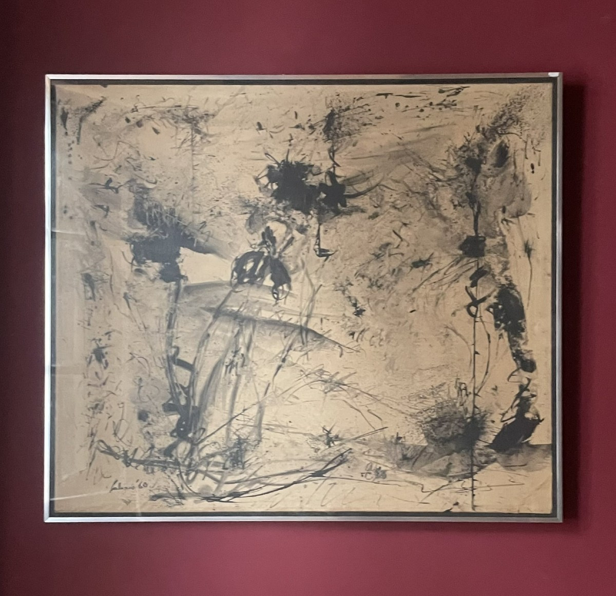 Albino Galvano (Torino, 1907 – 1990) Composizione astratta, datata 1960