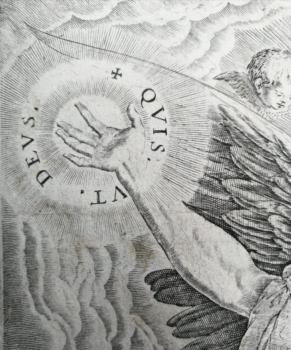 San Michele Arcangelo che sconfigge il drago Disegno di Maarten de Vos (Anversa, 1532 – 1603)-photo-3