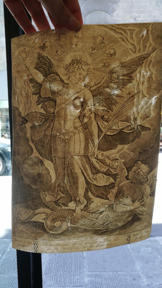 San Michele Arcangelo che sconfigge il drago Disegno di Maarten de Vos (Anversa, 1532 – 1603)-photo-5