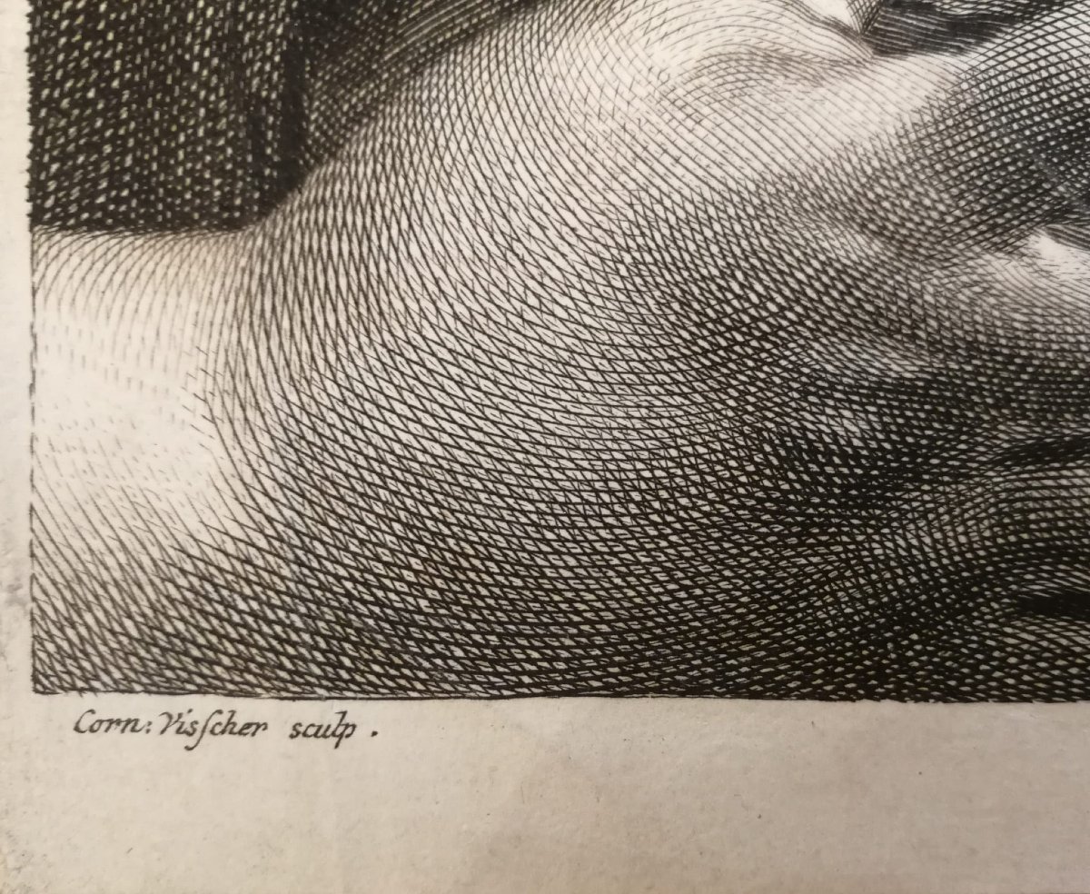 Minerva/Atena da Parmigianino – Incisione di Cornelis Visscher, Cabinet Reynst, XVII–XVIII sec.-photo-2