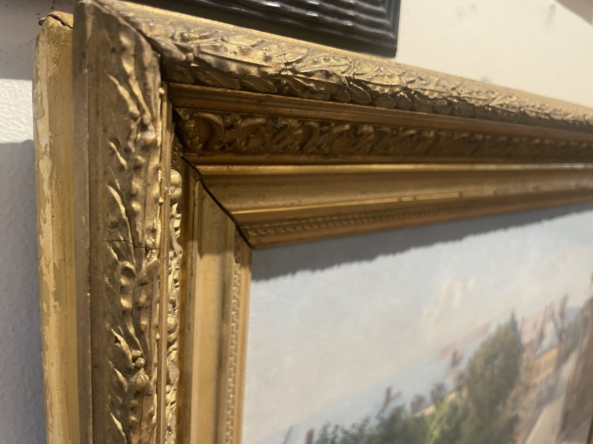 Veduta di città francese: piazza Turenne a Sedan, 1923, cm 68 × 58 con cornice-photo-6