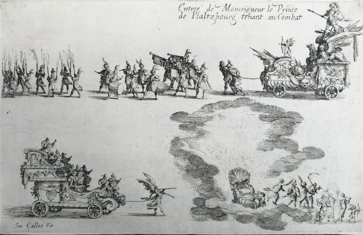 Jacques Callot, Entrata del Principe di Pfaltzbourg, spettacolo di corte a Nancy, 1627 