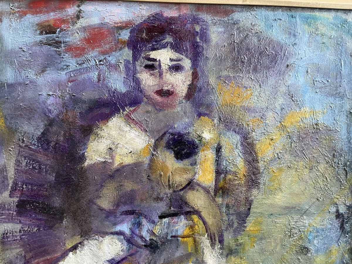 Claude Vanier, born Simon Abramovitch (Le Havre 1903 – Paris 1958) – Mother and Child in violet-photo-1