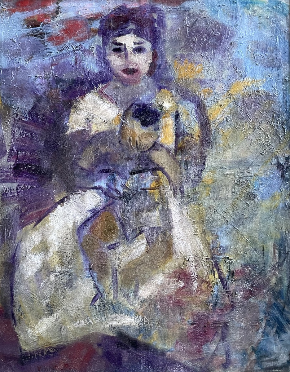 Claude Vanier, born Simon Abramovitch (Le Havre 1903 – Paris 1958) – Mother and Child in violet-photo-7