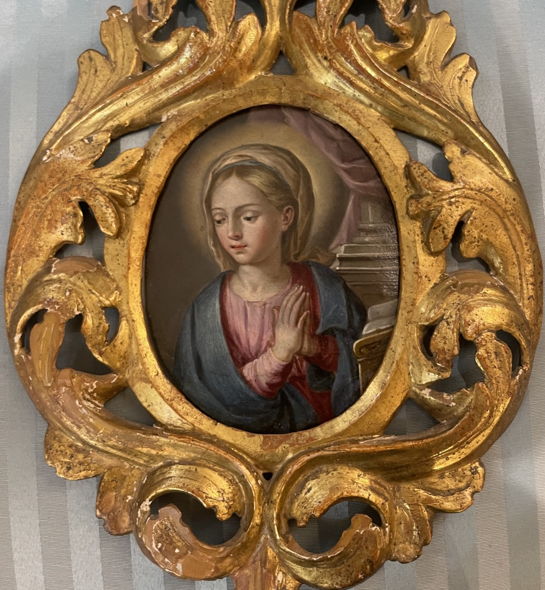 Madonna in preghiera – olio su rame, scuola napoletana, inizio XVIII secolo