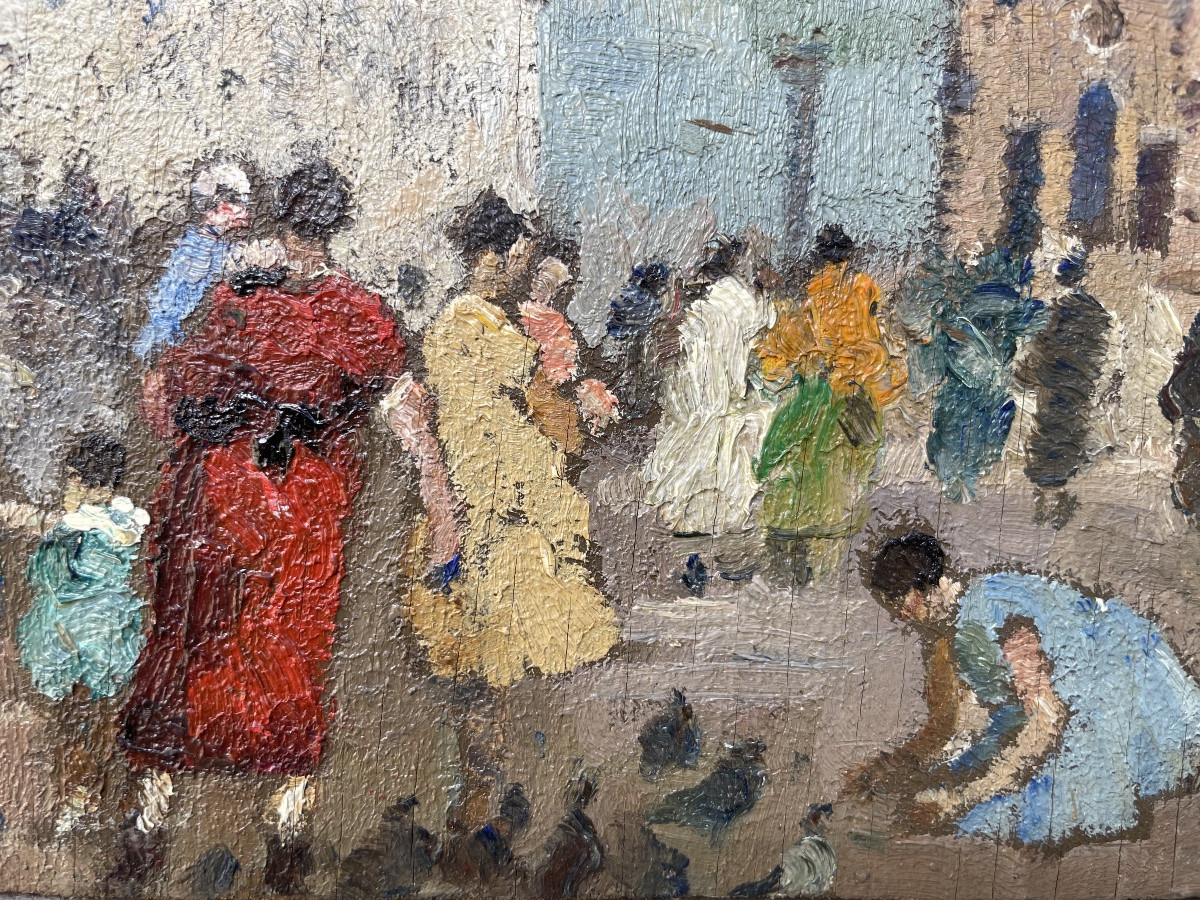 Ermo Zago (Bovolone, 1880 – Milano, 1942). Veduta del Palazzo Ducale a Venezia, anni 1920-photo-4