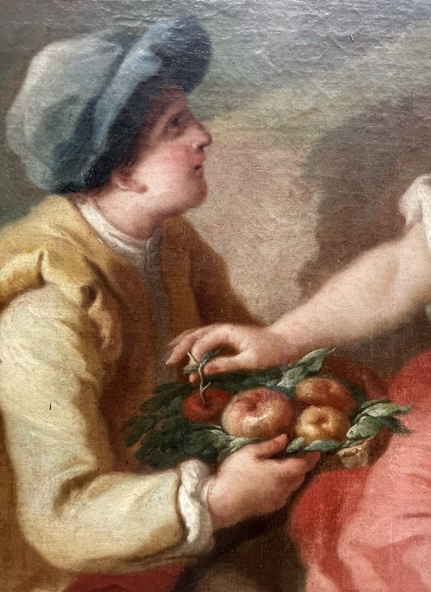 Scena Pastorale con figura in Costume Orientale. Scuola napoletana, Pietro Bardellino, ca 1760-photo-3