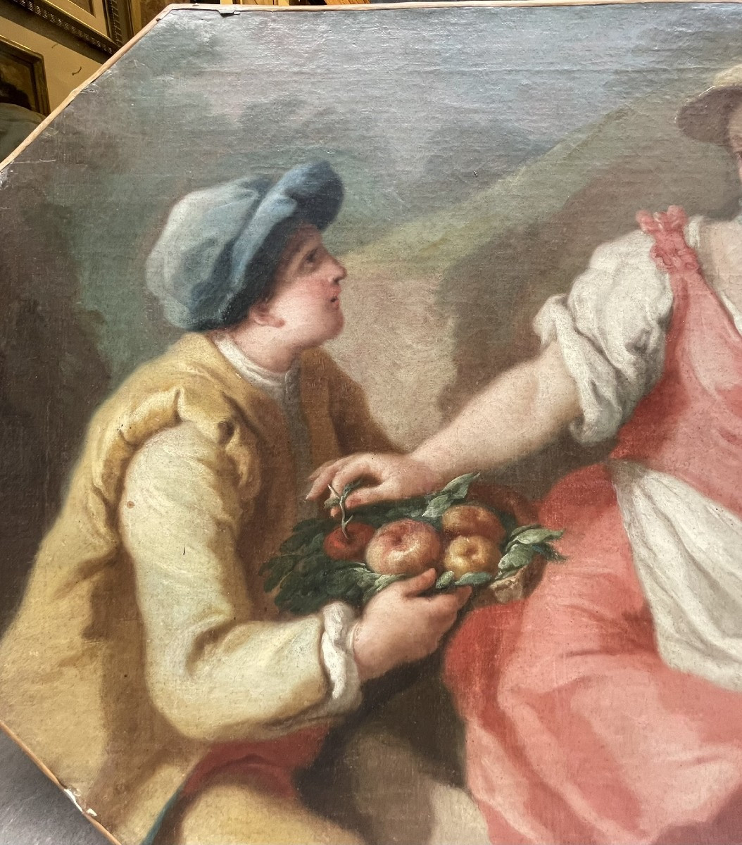 Scena Pastorale con figura in Costume Orientale. Scuola napoletana, Pietro Bardellino, ca 1760-photo-6