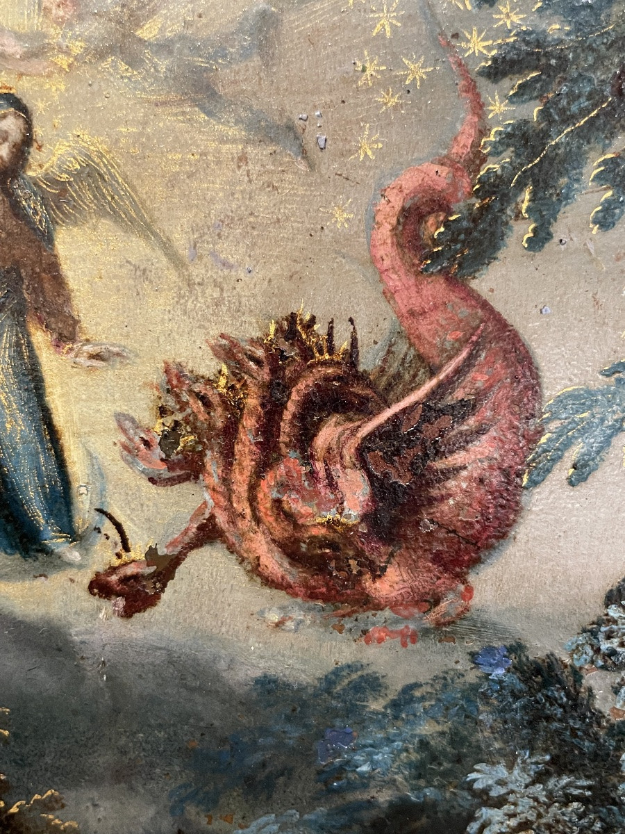 San Giovanni a Patmos, visione apocalittica, seguace di Maarten de Vos, ca. 1620-photo-3