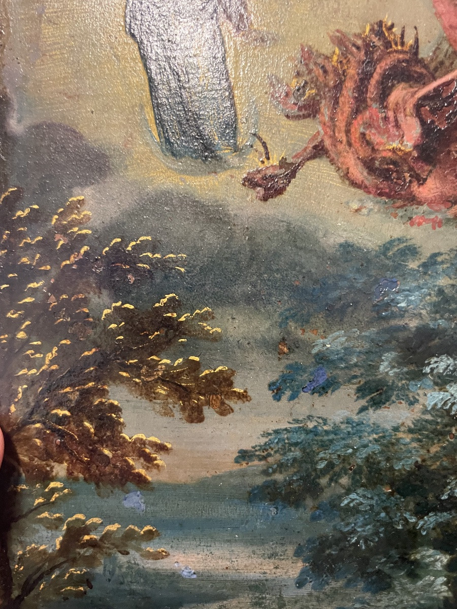 San Giovanni a Patmos, visione apocalittica, seguace di Maarten de Vos, ca. 1620-photo-4