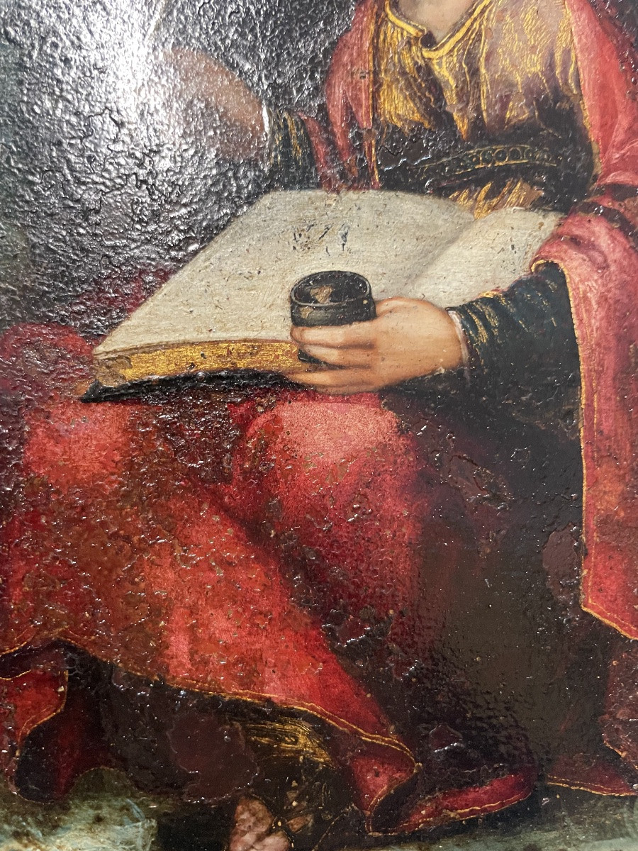 San Giovanni a Patmos, visione apocalittica, seguace di Maarten de Vos, ca. 1620-photo-6