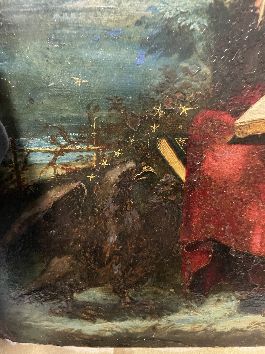 San Giovanni a Patmos, visione apocalittica, seguace di Maarten de Vos, ca. 1620-photo-7