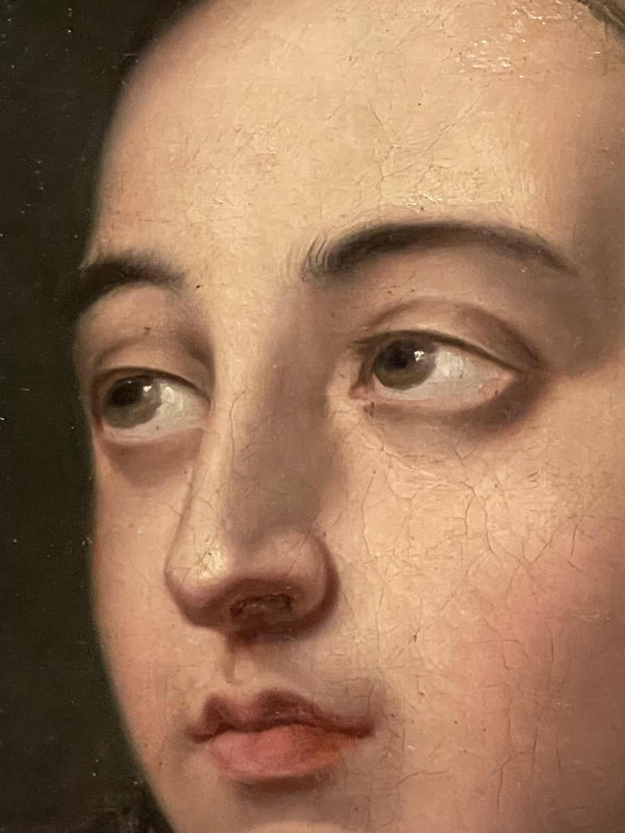 Studio di testa di giovane uomo, Francia circa 1820–1840, ambito accademico romantico-photo-2