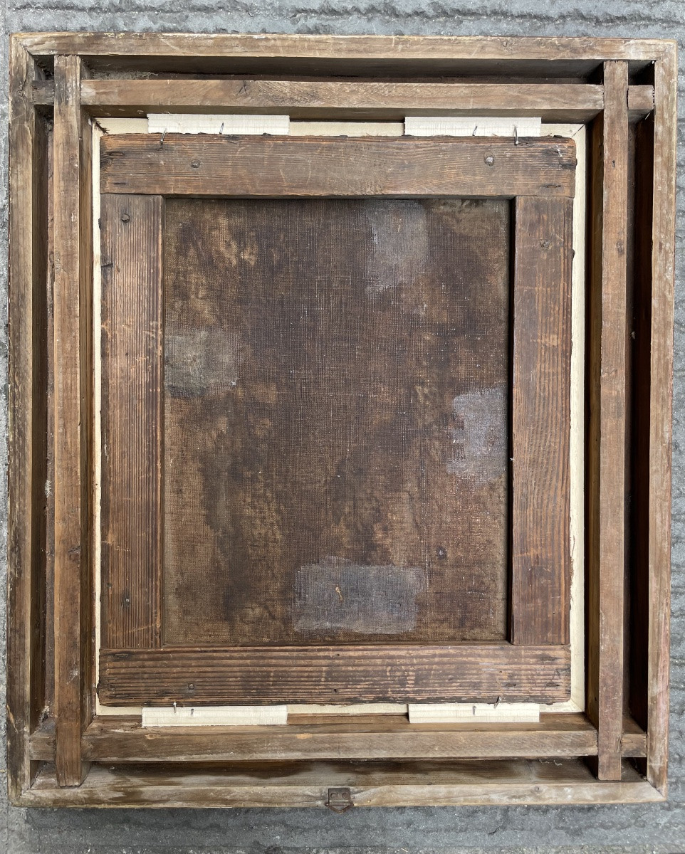 Studio di testa di giovane uomo, Francia circa 1820–1840, ambito accademico romantico-photo-1