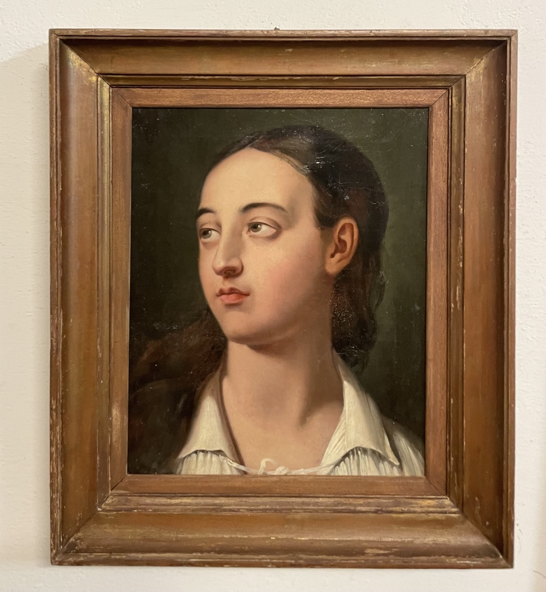 Studio di testa di giovane uomo, Francia circa 1820–1840, ambito accademico romantico